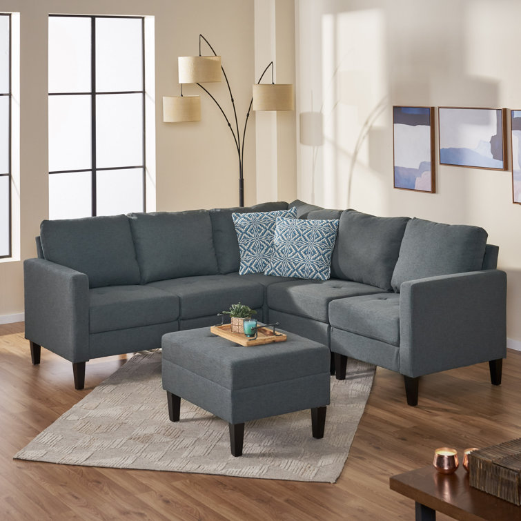 Longwood 84 modular store sectional with ottoman